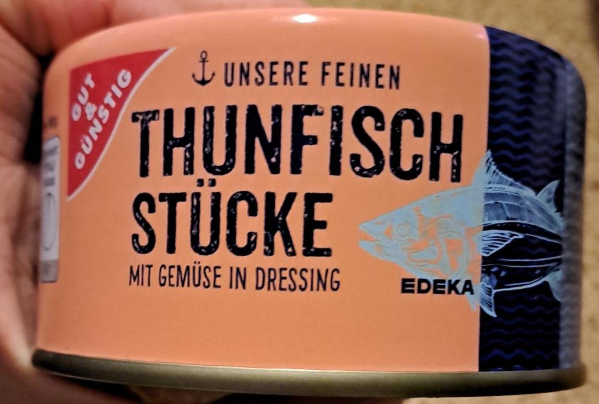 Fotografie - Thunfisch Stücke mit Gemüse in Dressing Gut & Günstig