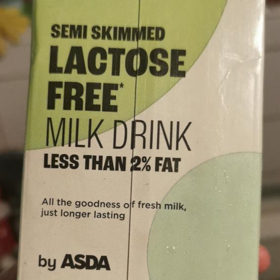 Fotografie - Semi Skimmed Lactose Free Milk Drink 2% Fat by Asda