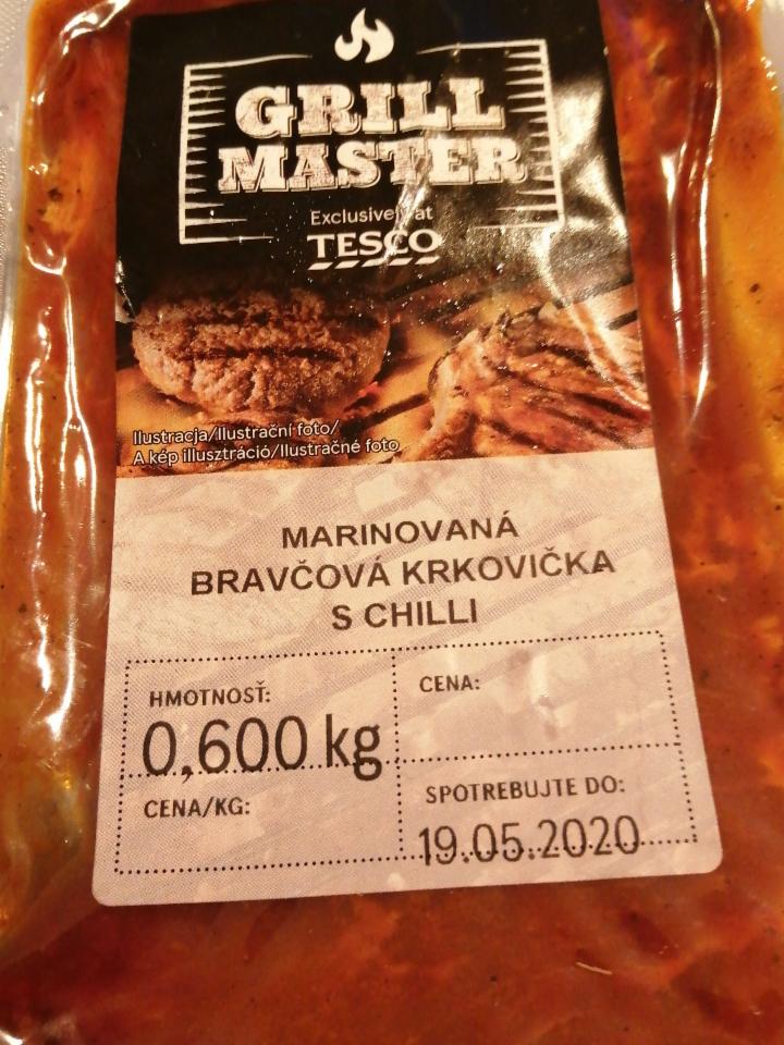 Fotografie - Marinovaná bravčová krkovička s chilli Grill Master Tesco