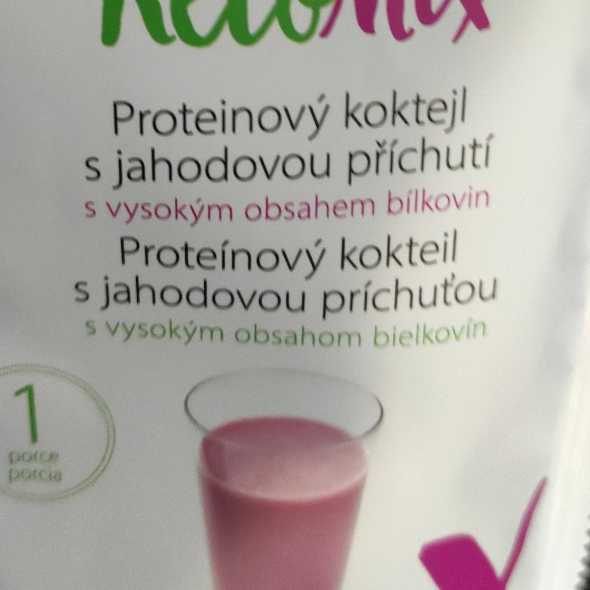 Fotografie - Proteinový koktejl s jahodovou příchutí KetoMix