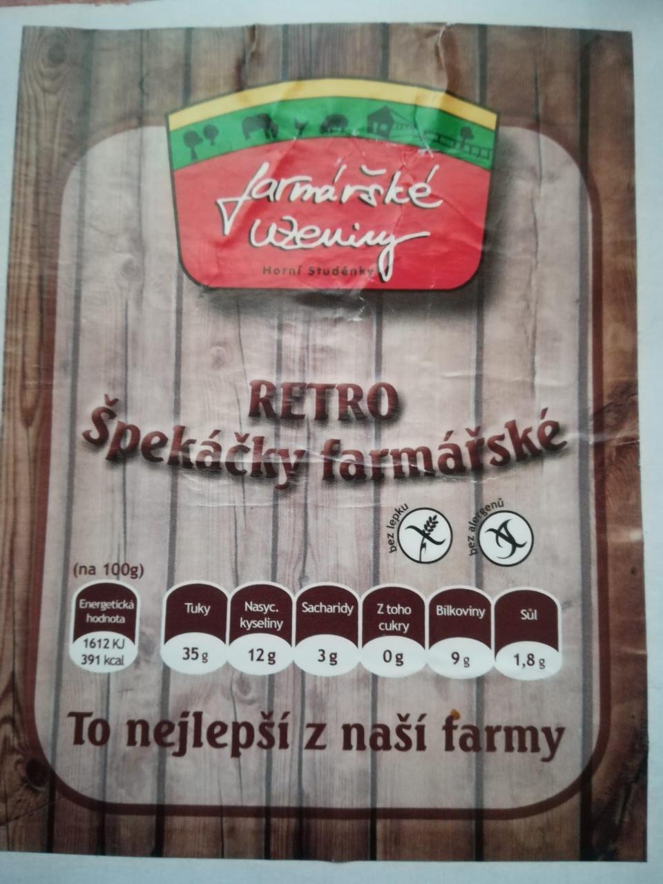 Fotografie - špekačky retro farmárske Albert 95% mäsa