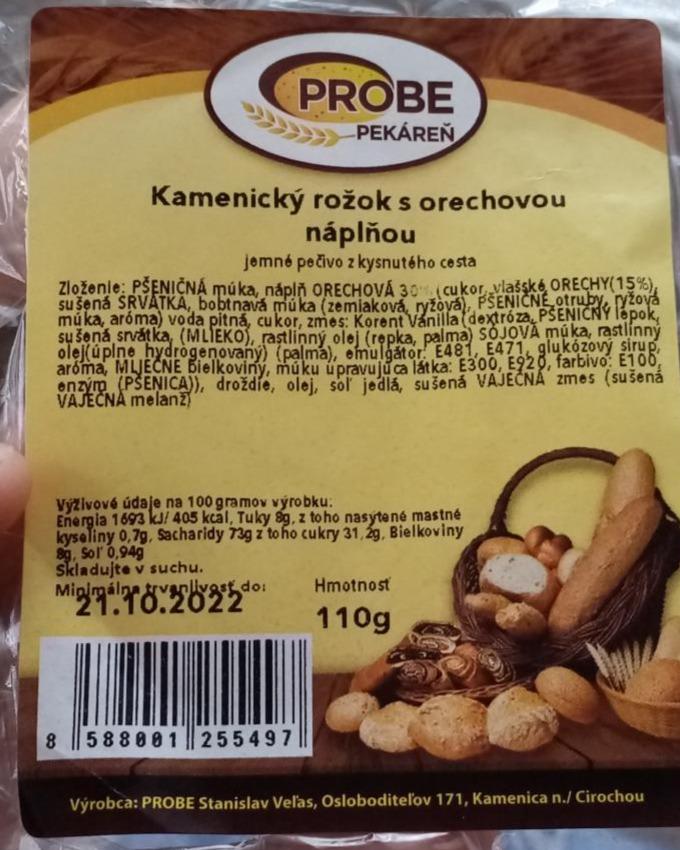 Fotografie - Kamenický rožok s orechovou náplňou Probe pekáreň