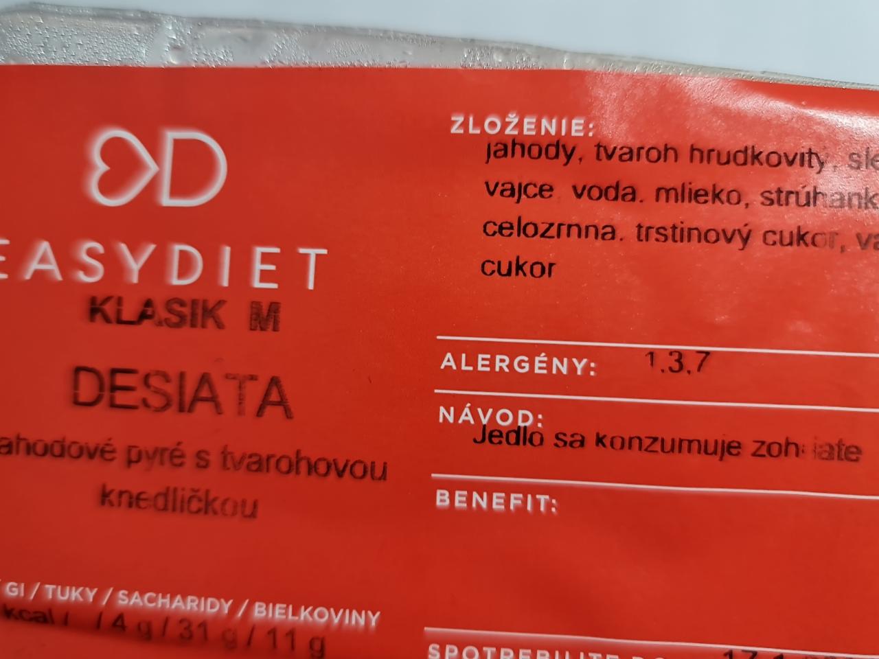 Fotografie - Jahodové pyré s tvarohovou knedličkou EasyDiet