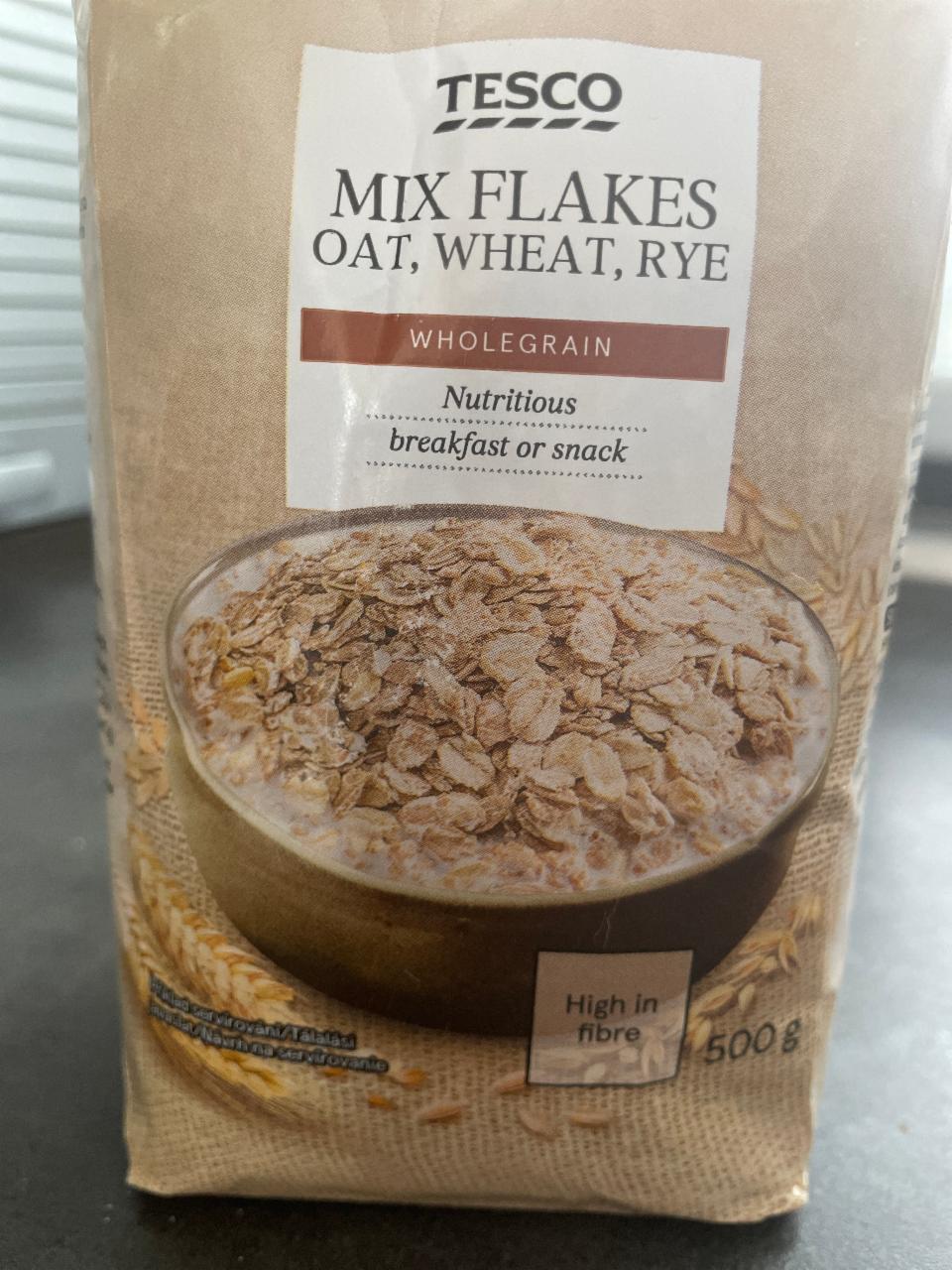 Fotografie - Mix flakes Oat, Wheat, Rye Tesco