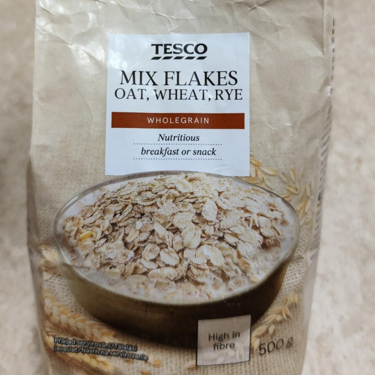 Fotografie - Mix flakes Oat, Wheat, Rye Tesco