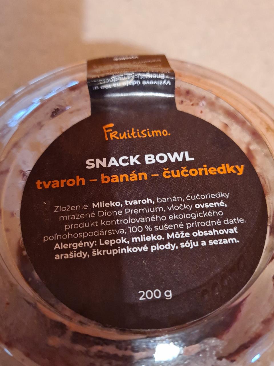 Fotografie - Fruitisimo Snack Bowl - tvaroh - banán - čučoriedky