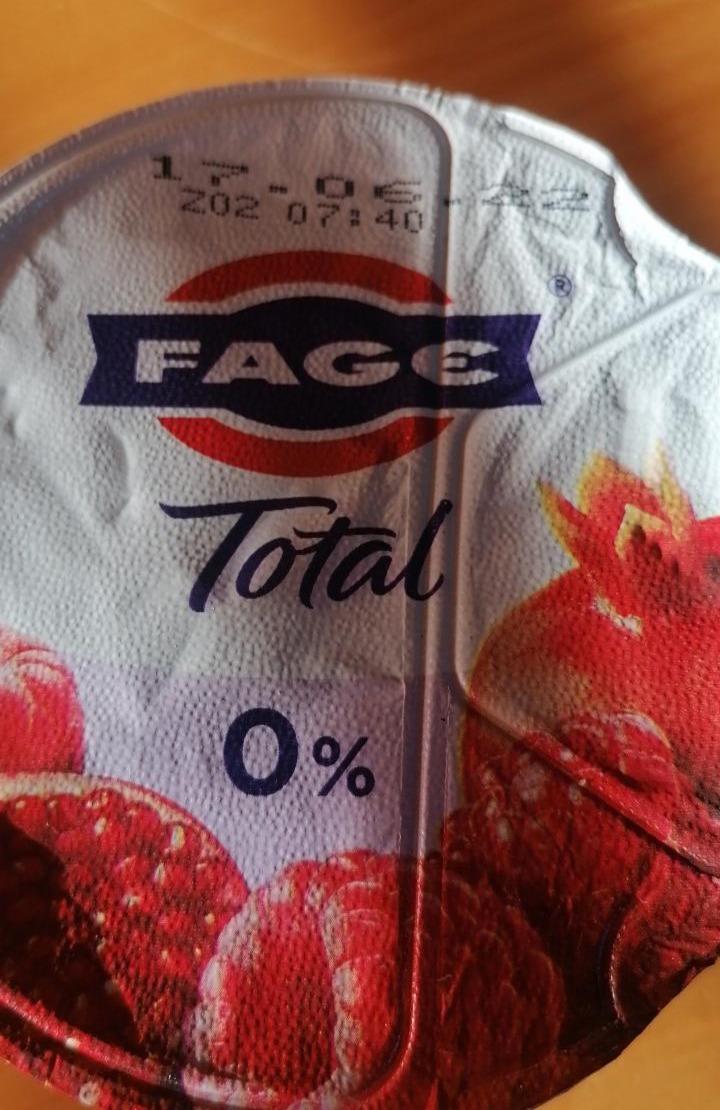 Fotografie - Total 0% Fage Raspberry pomegranate