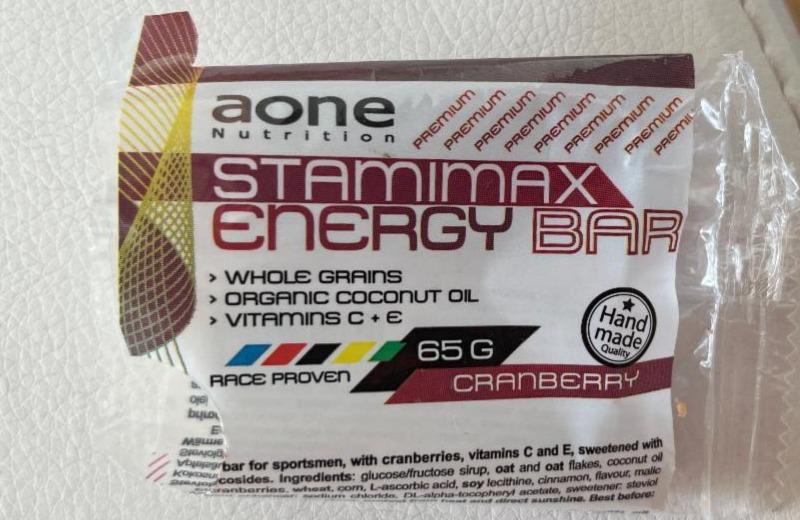 Fotografie - Staminax Energy Bar Cranberry Aone