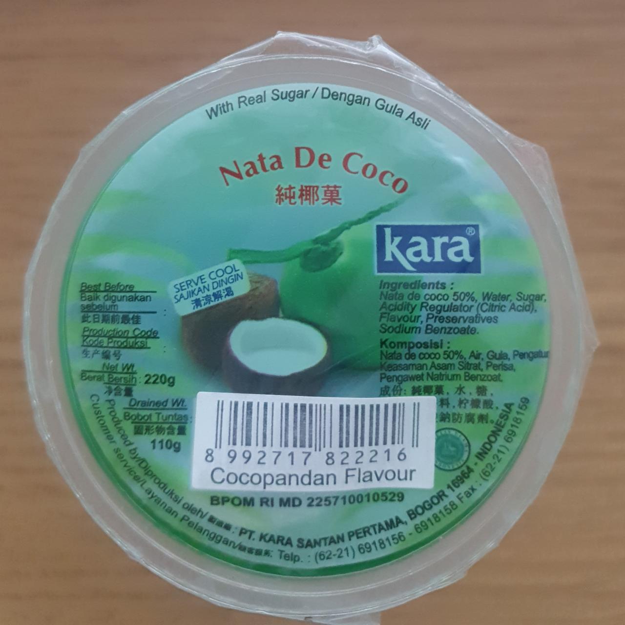 Fotografie - Nata De Coco Cocopandan Flavour Kara