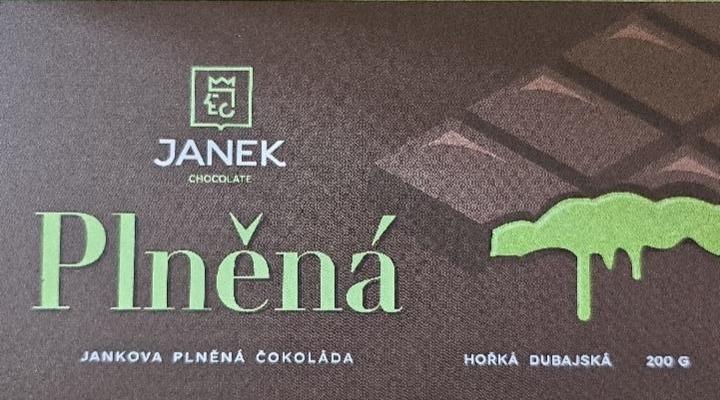 Fotografie - Plněná hořká dubajská JANEK