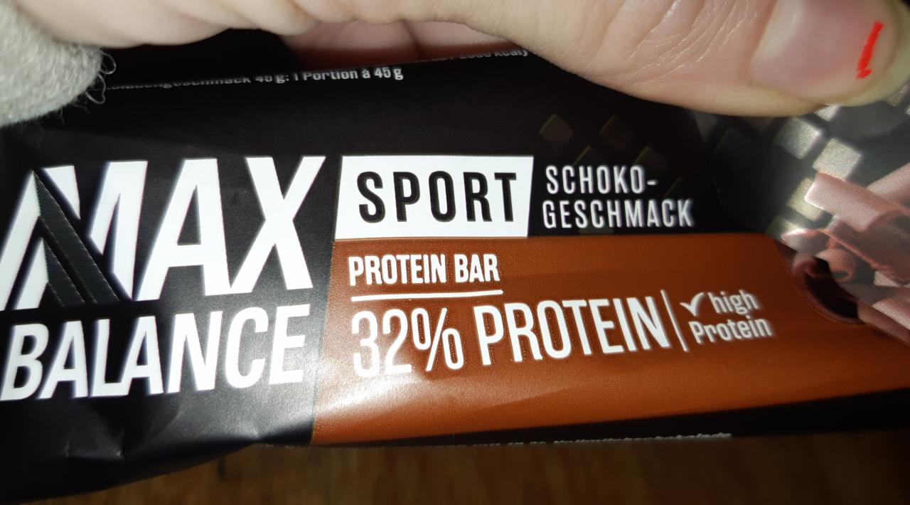 Fotografie - max balance sport schoko geschmack protein bar