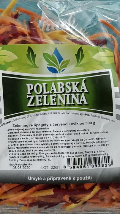 Fotografie - Zeleninové špagety s červenou cviklou Polabská zelenina