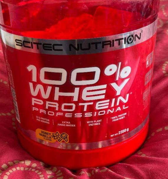 Fotografie - 100% Whey protein professional Honey Vanilla Scitec Nutrition