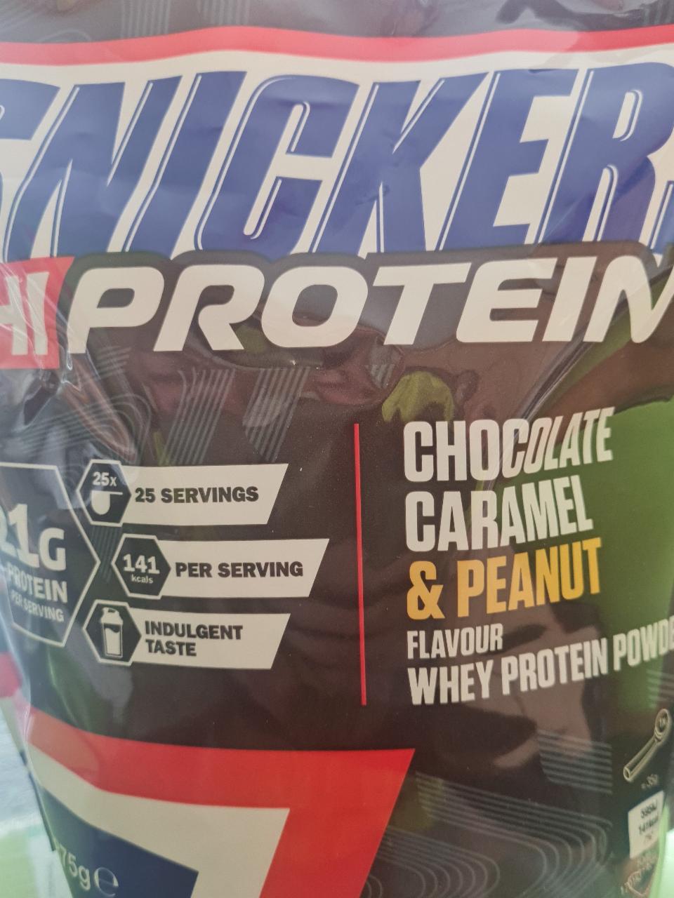 Fotografie - Snickers HiProtein chocolate caramel & peanut flavour whey protein powder