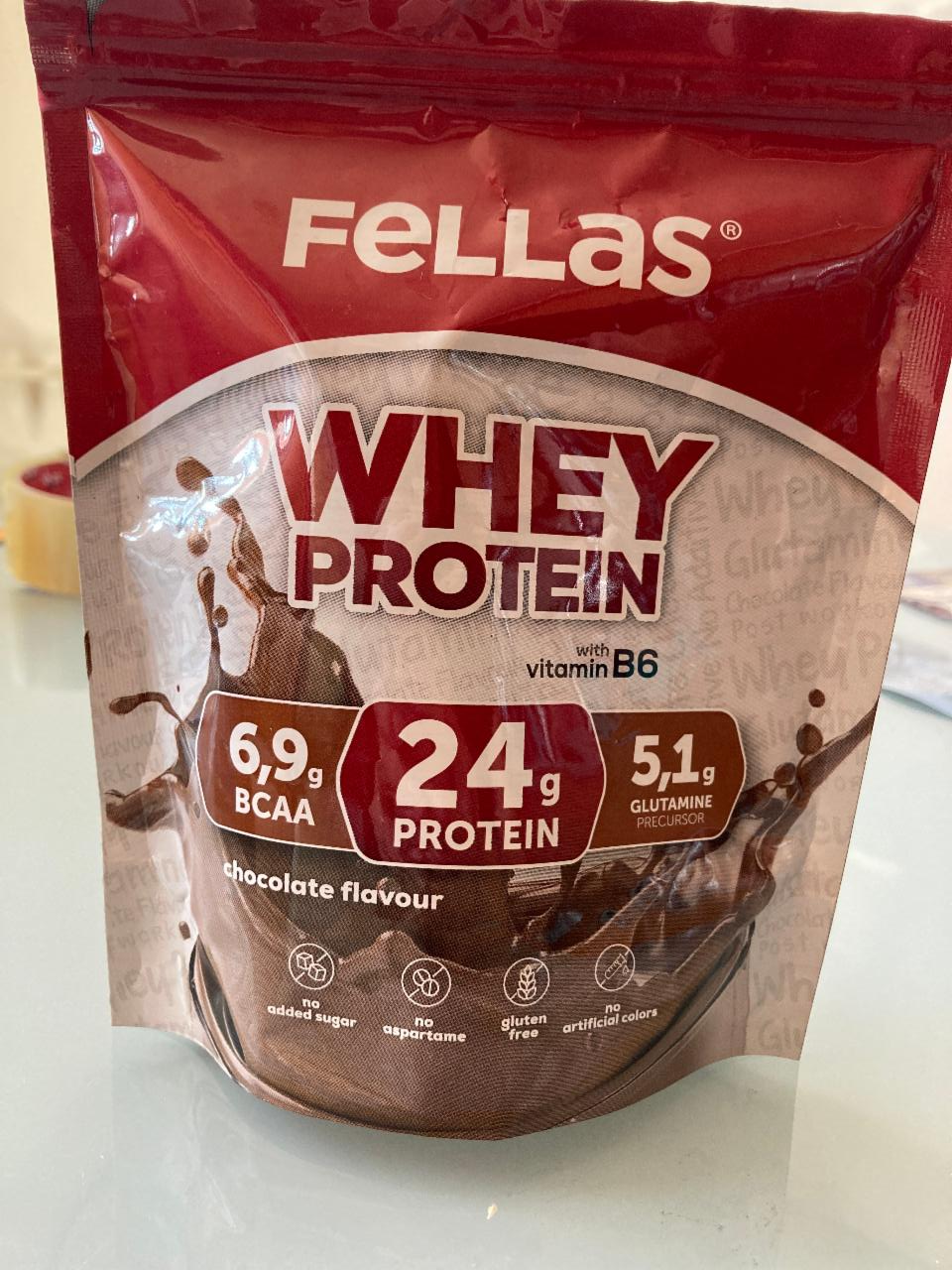 Fotografie - Fellas whey protein chocolate flavour