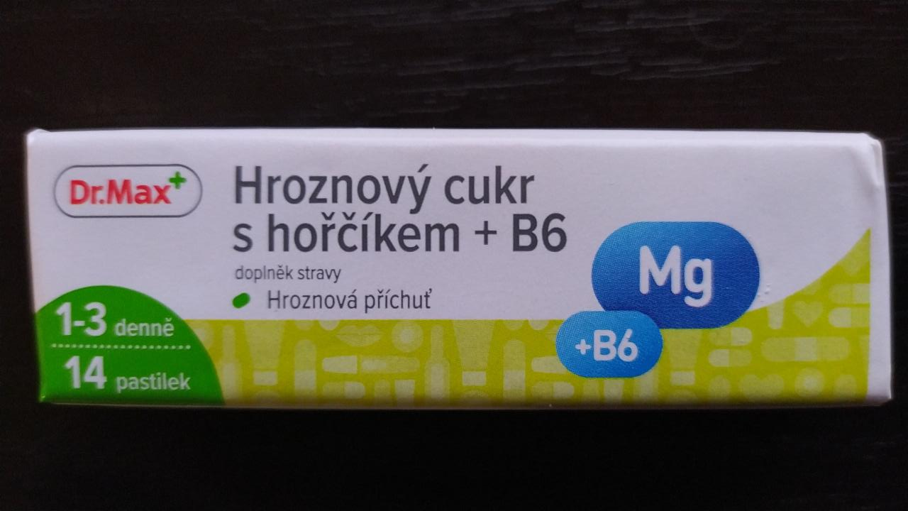 Fotografie - hroznový cukor s horčíkom a vit.B6, Dr.Max