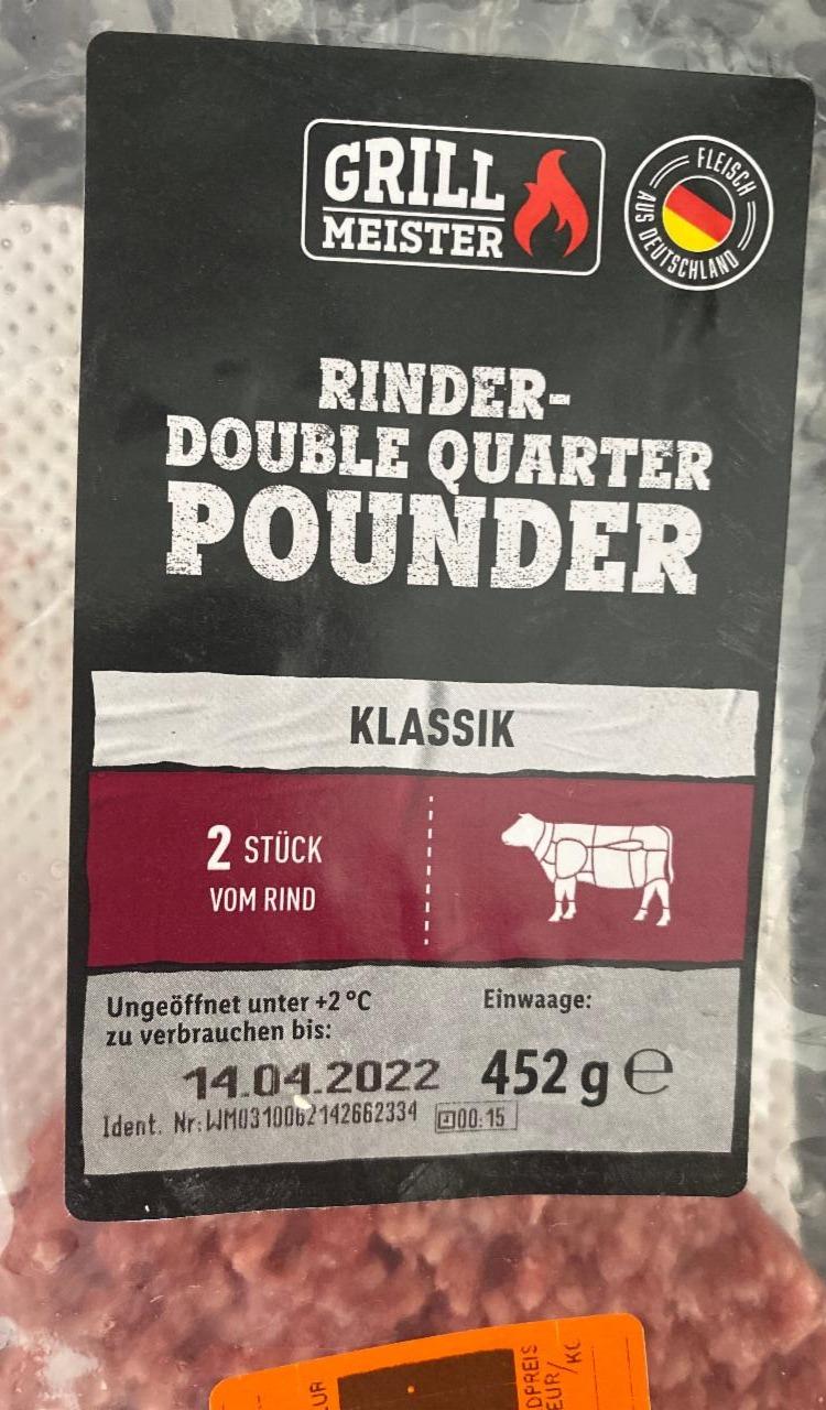 Fotografie - Rinder-Double Quarter Pounder Klassik Grill Meister