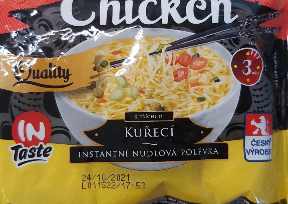 Fotografie - Chicken kuřecí instantní nudlová polévka In Taste