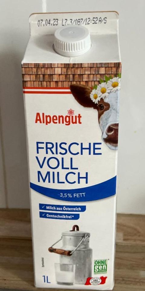 Fotografie - Frische voll milch 3,5% fett Alpengut