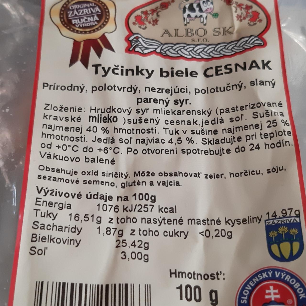 Fotografie - Tyčinky biele Cesnak Albo SK