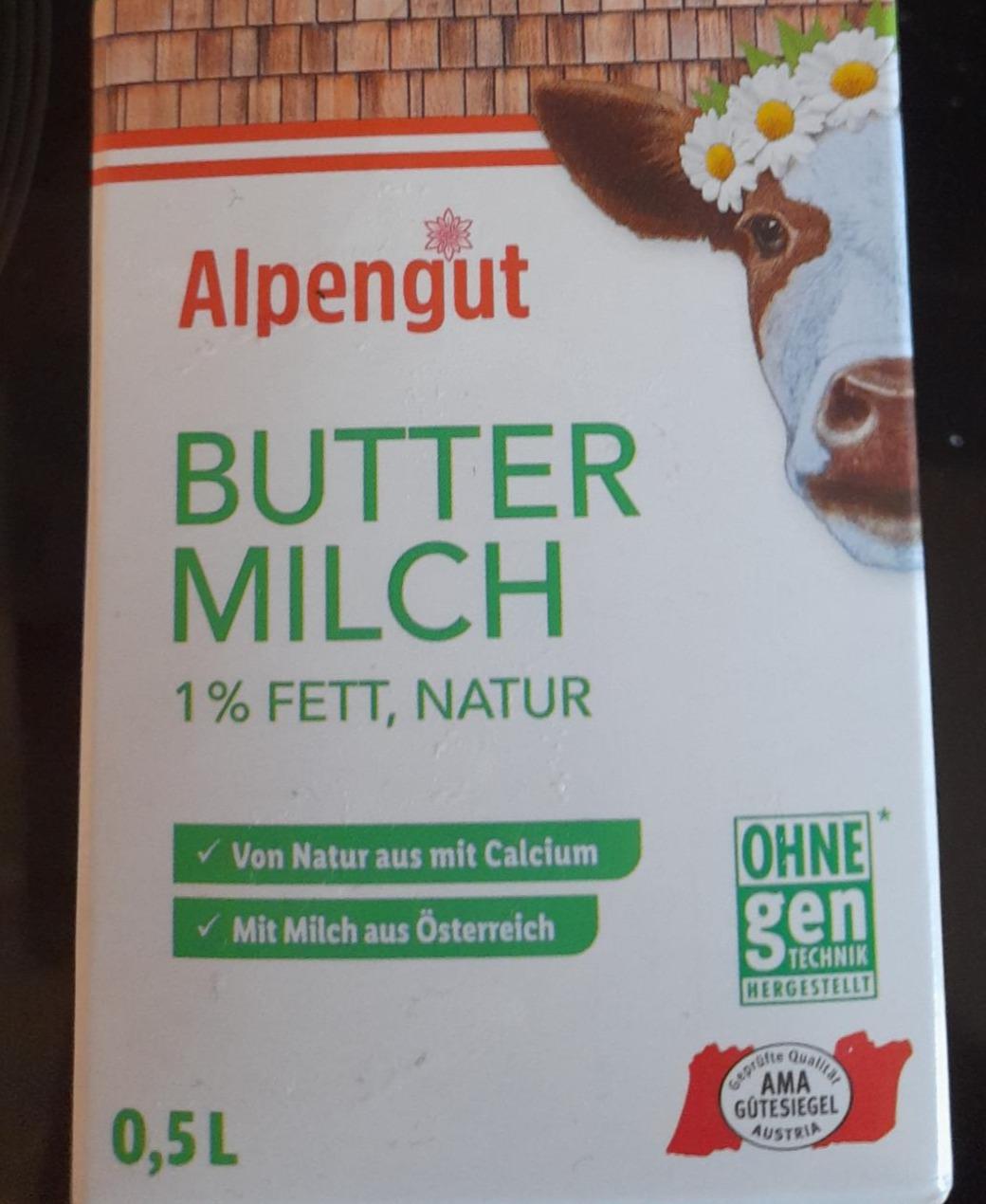 Fotografie - Butter milch 1% Fett Alpengut