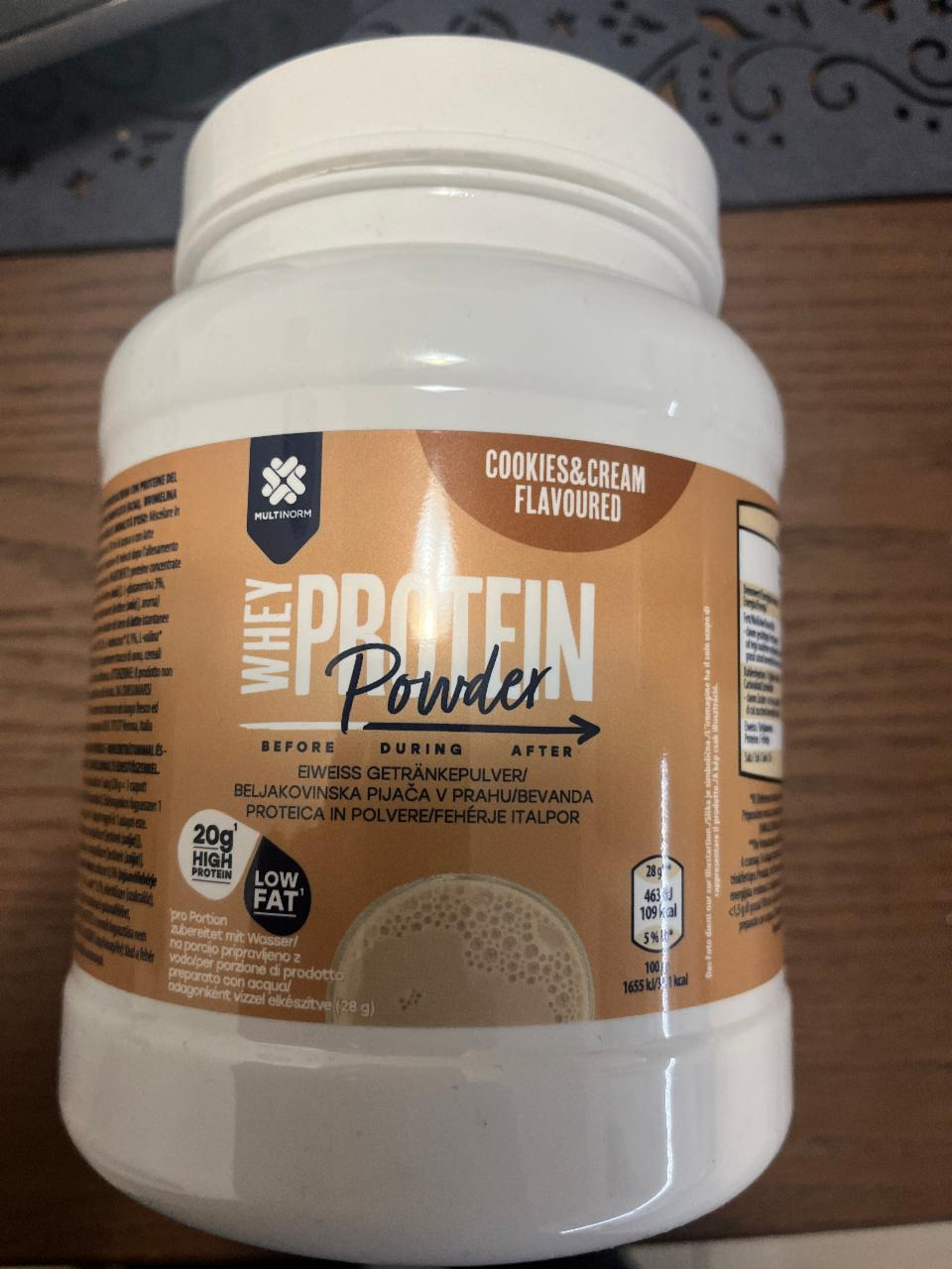 Fotografie - Whey Protein Powder Cookies&Cream flavoured Multinorm