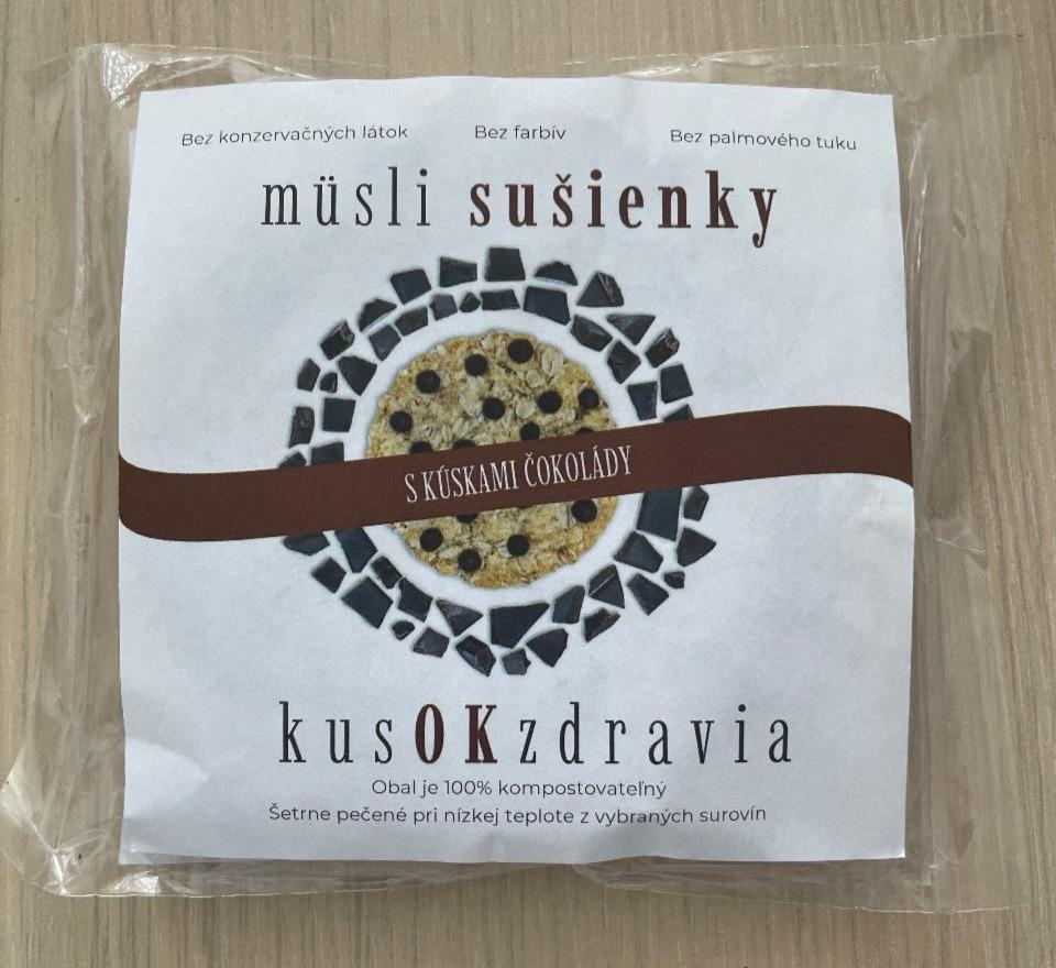 Fotografie - Müsli sušienky Čokoláda kusOKzdravia