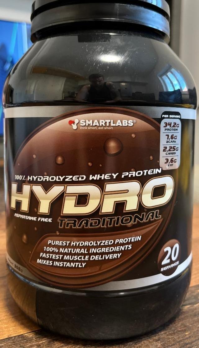 Fotografie - Hydrolyzed whey protein traditional hořká čokoláda Smartlabs