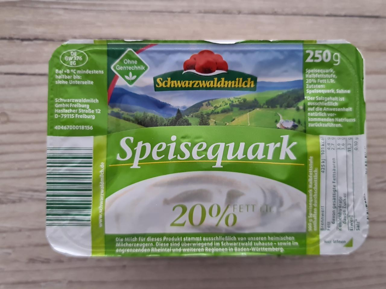 Fotografie - Speisequark 20% Fett Schwarzwaldmilch