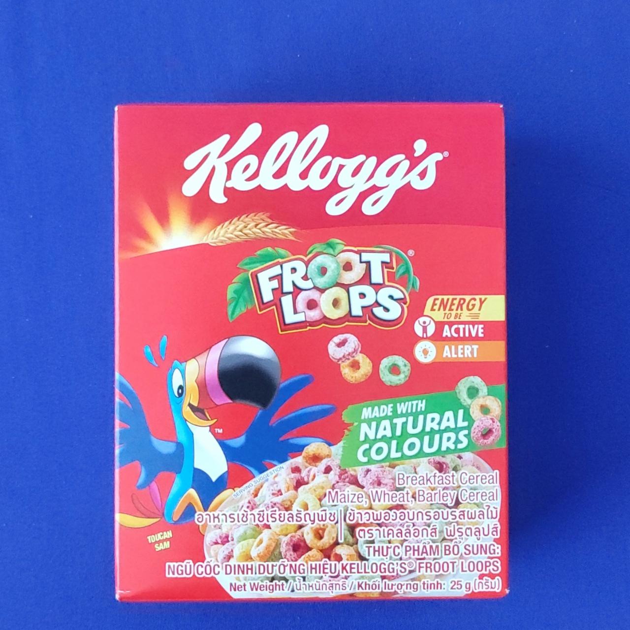 Fotografie - Kelloggs Froot Loops Obilné cereálie s ovocnou příchutí