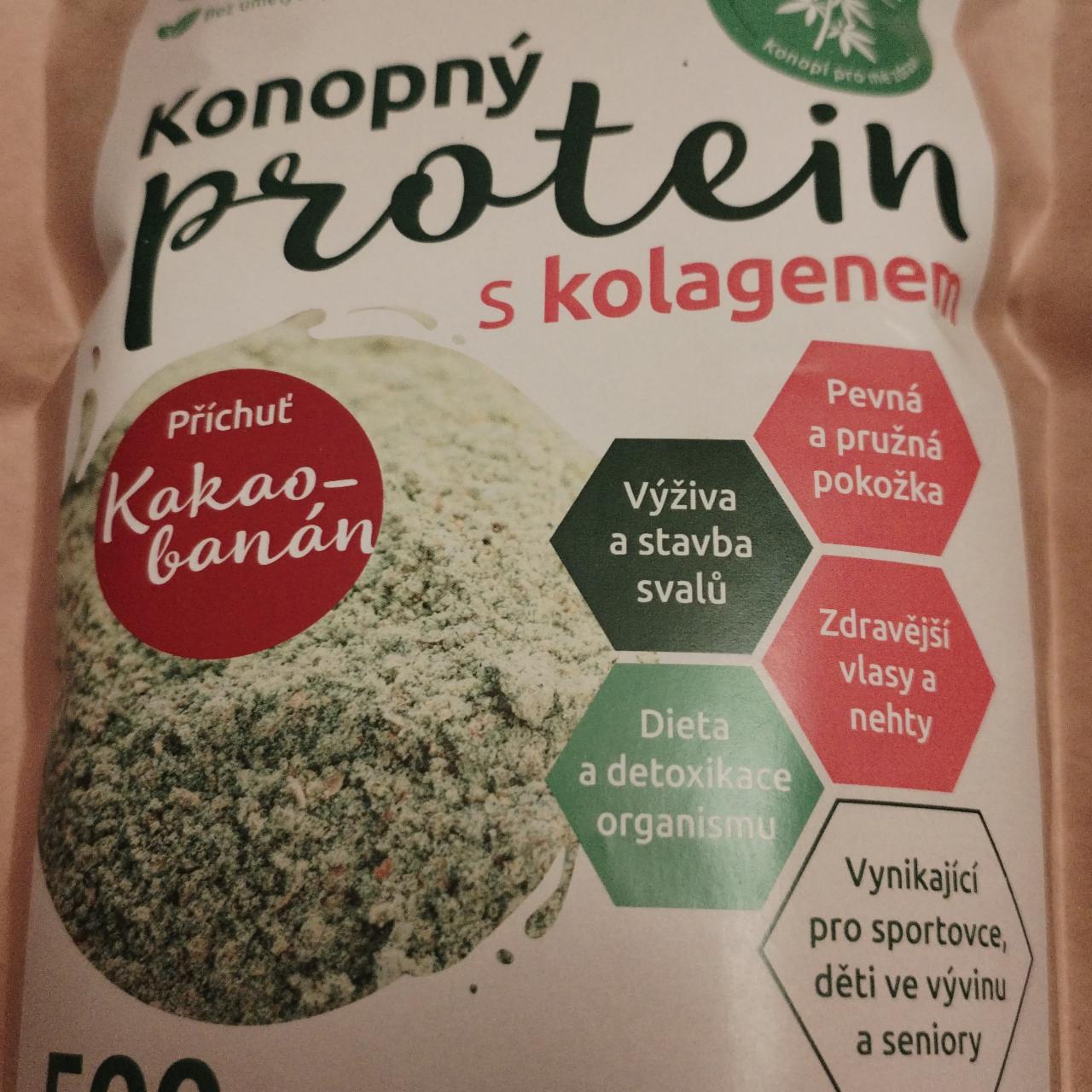 Fotografie - Konopný protein s kolagenem Kakao-banán Zelená Země