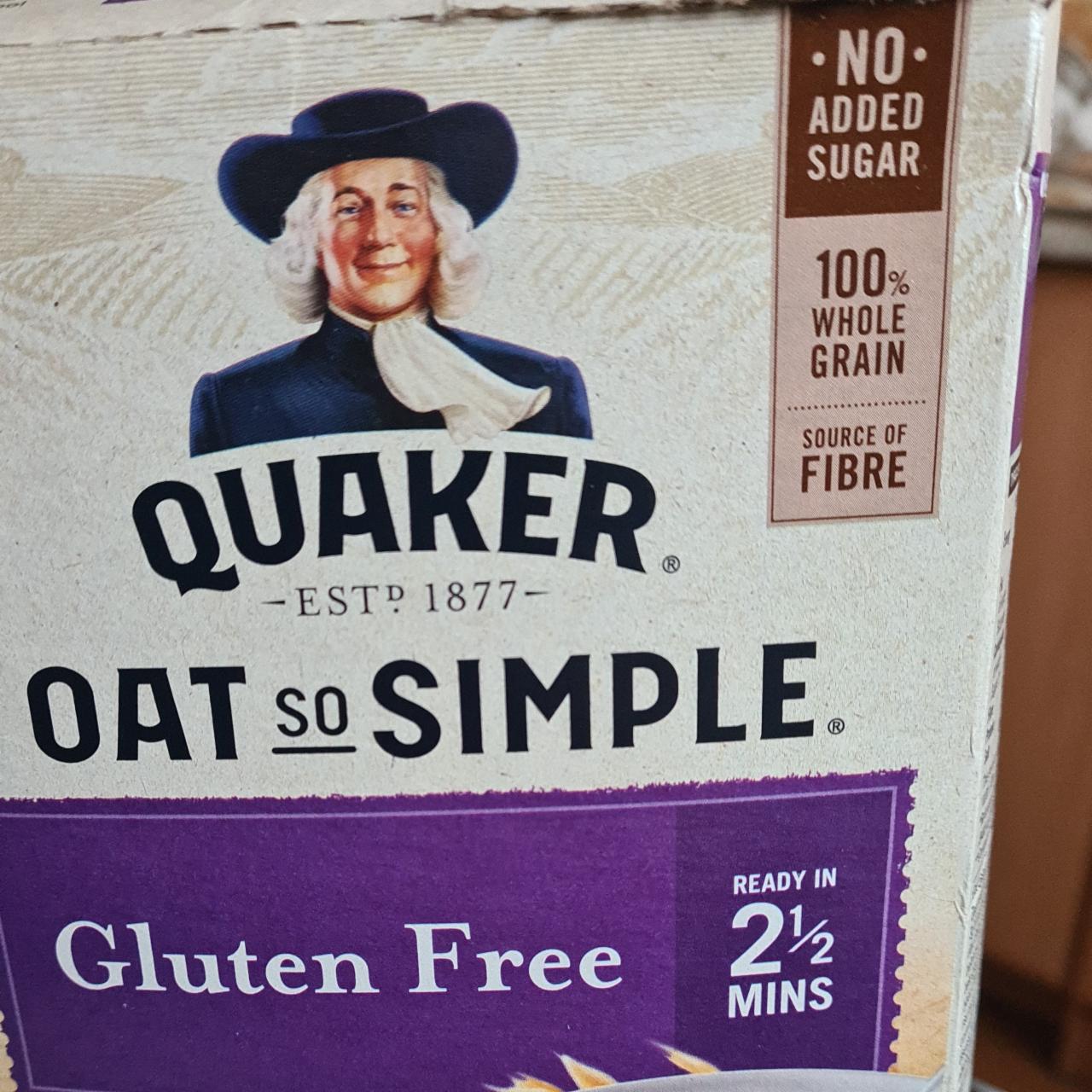 Fotografie - Oat So Simple Gluten Free Original Porridge Quaker