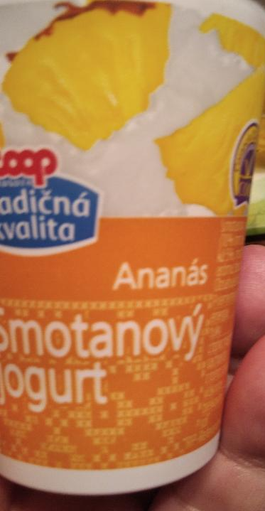 Fotografie - Smotanový jogurt Ananás Coop Jednota