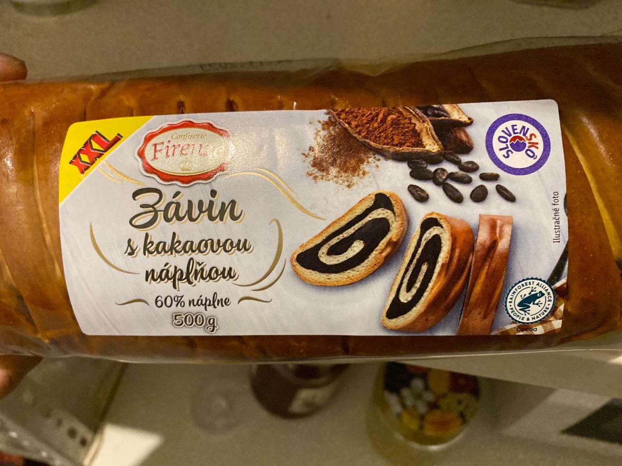 Fotografie - Závin s kakaovou náplňou 60% náplne Confiserie Firenze