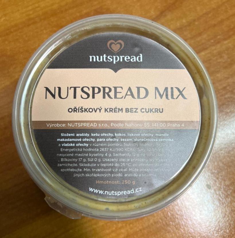 Fotografie - Nutspread Mix Oříškový krém bez cukru Nutspread