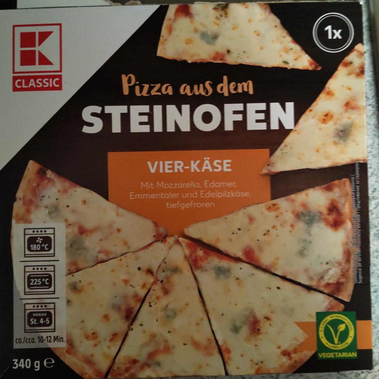 Fotografie - Pizza aus dem Steinofen Vier-Käse K-Classic