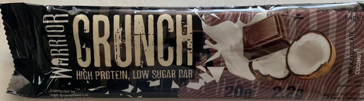Fotografie - Crunch Bar Chocolate Coconut high protein, low sugar Warrior