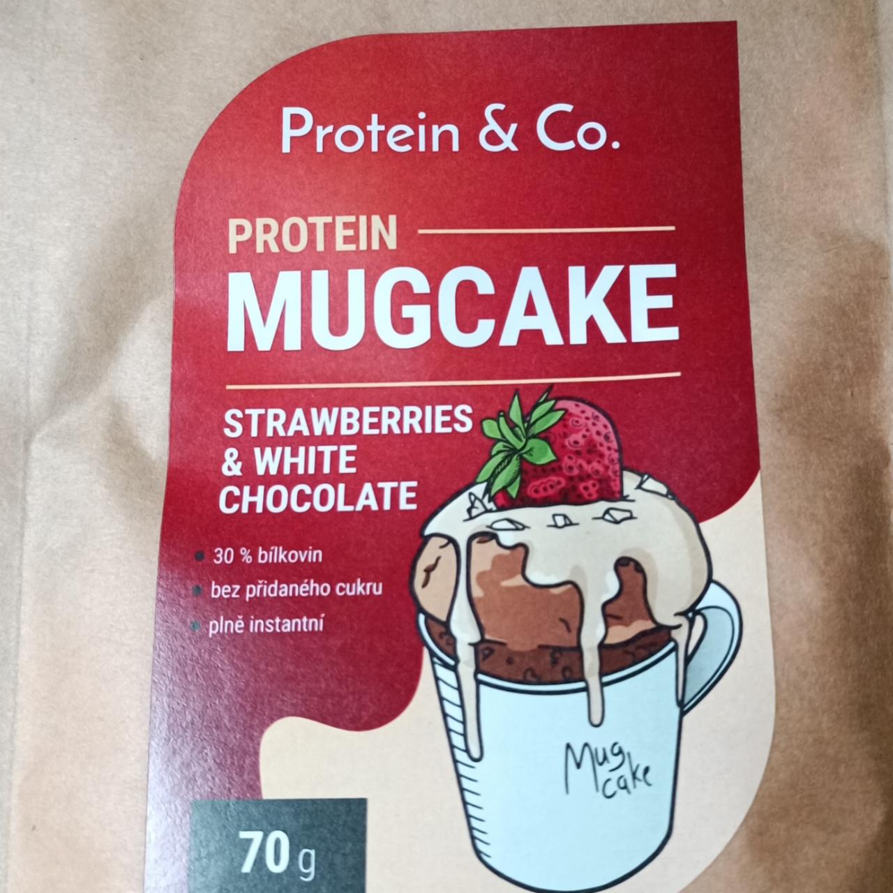 Fotografie - Protein Mugcake Strawberries & White Chocolate Protein & Co.