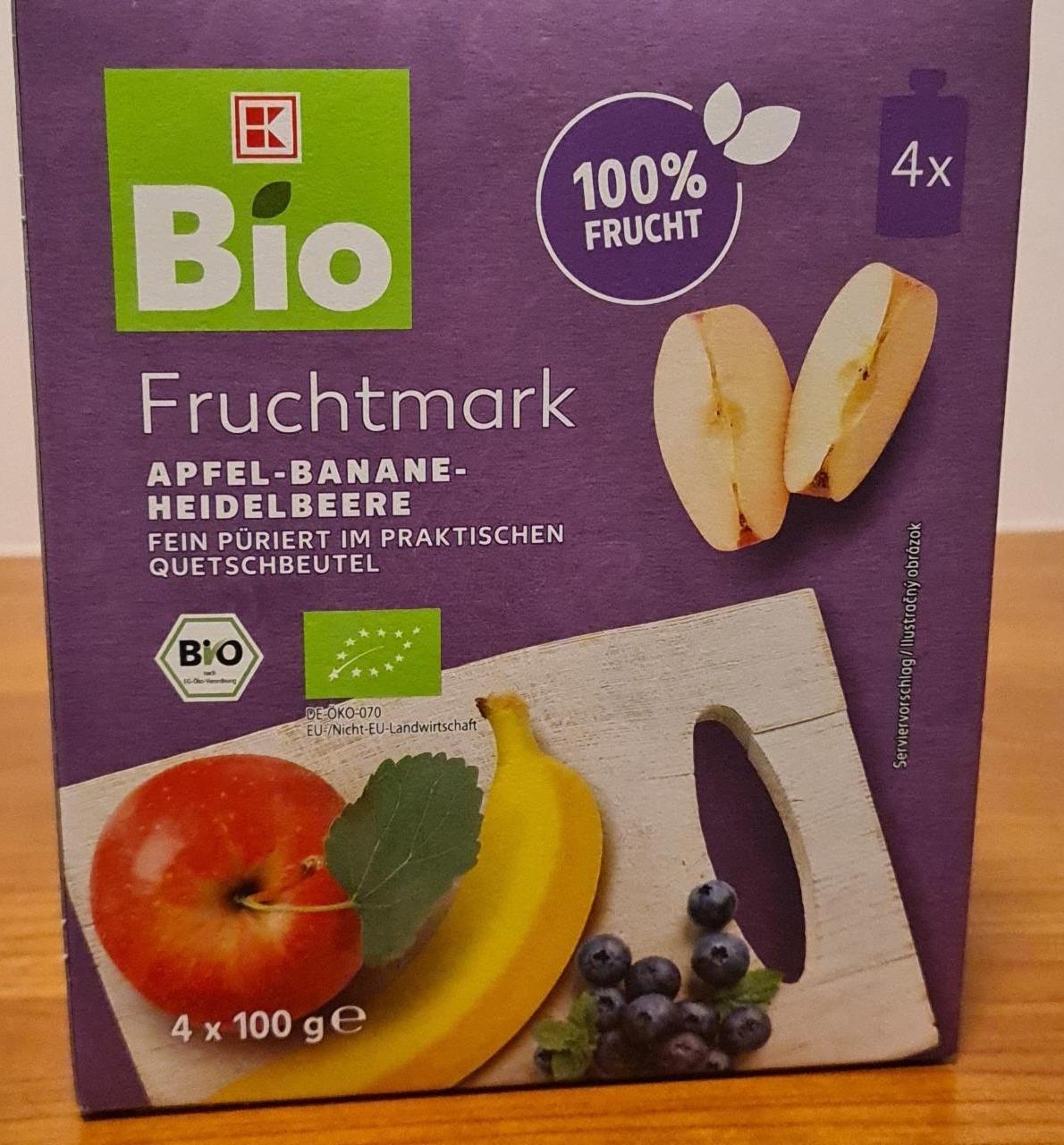 Fotografie - Fruchtmark apfel-banane-heidelbeere K-Bio