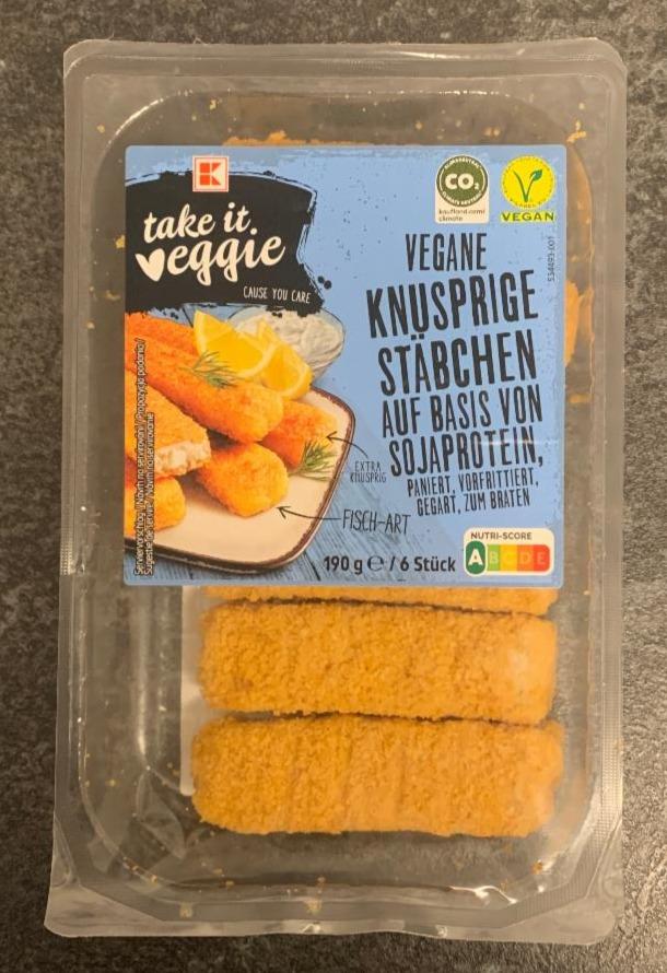 Fotografie - Vegane knusprige stäbchen aus Basis von Sojaprotein Take it veggie