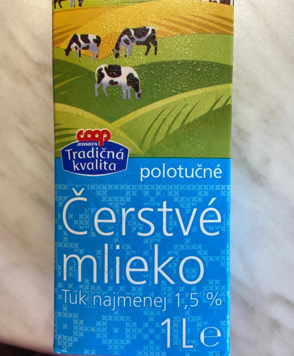 Fotografie - mlieko čerstvé polotučné 1,5% Coop