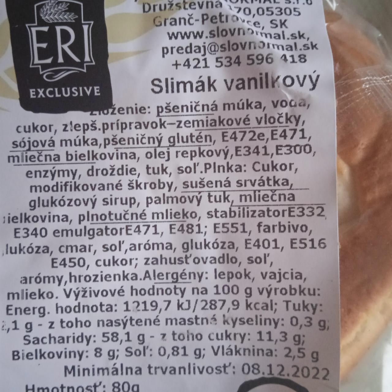 Fotografie - Slimák vanilkový ERI exclusive