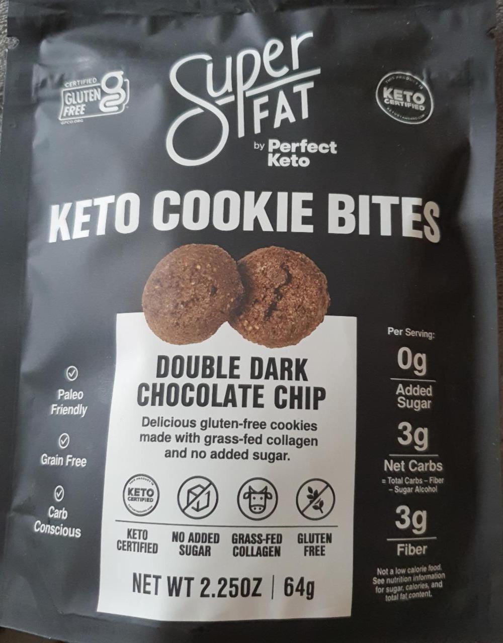 Fotografie - Keto Cookie Bites Double dark chocolate chip Perfect Keto