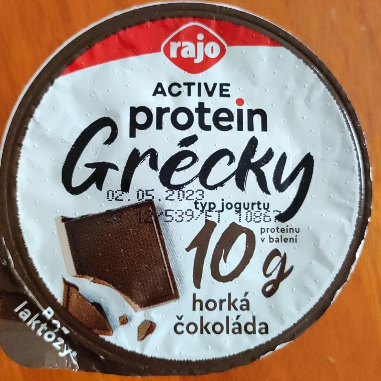 Fotografie - Active protein Grécky typ jogurtu horká čokoláda Rajo
