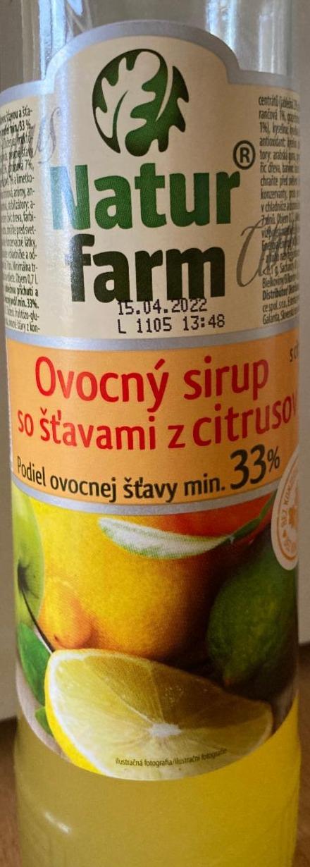 Fotografie - Natur farm Ovocný sirup s citrusovou šťávou