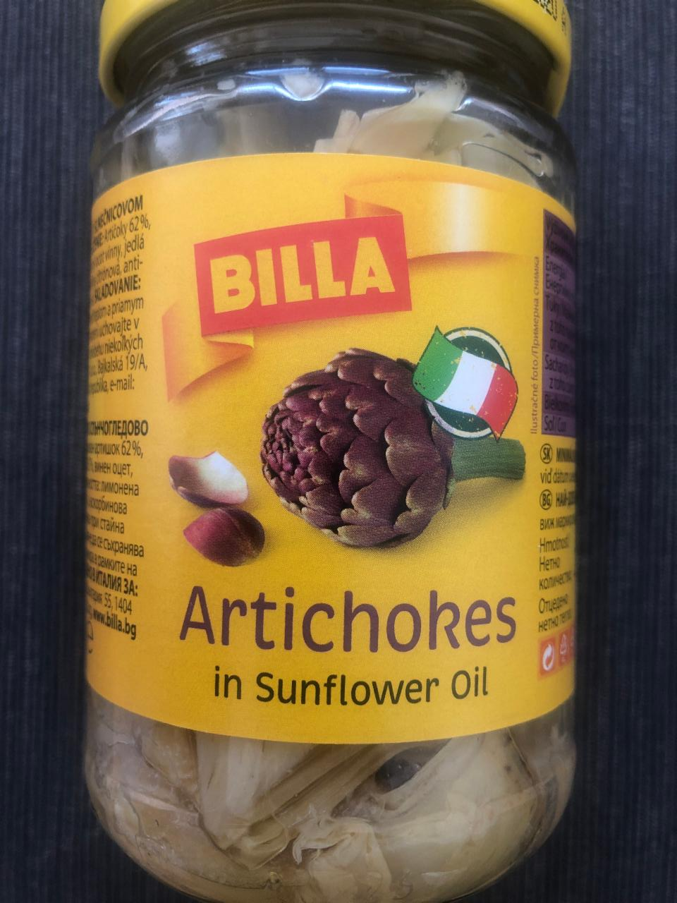 Fotografie - Artichokes in Sunflower oil Billa