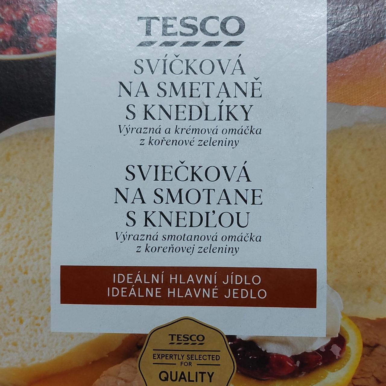 Fotografie - Sviečková na smotane s knedľou Tesco