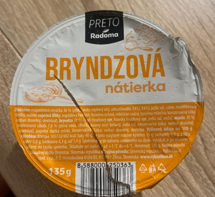 Fotografie - Bryndzová nátierka Preto