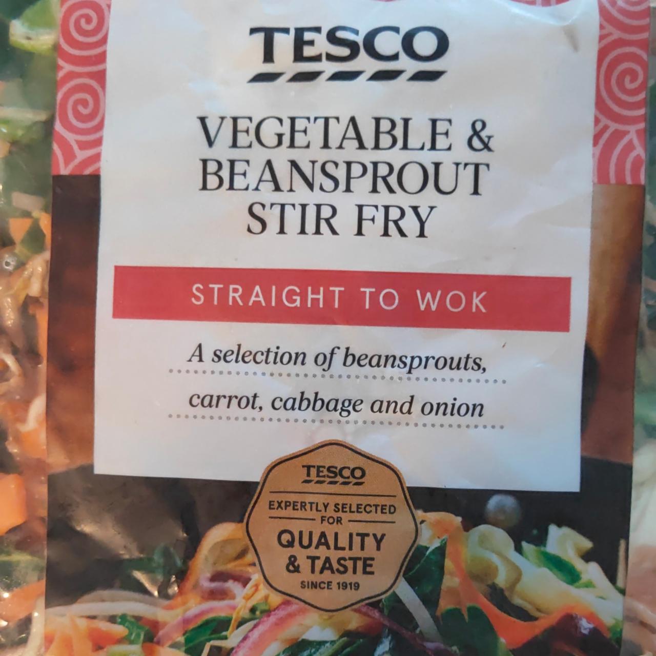 Fotografie - Vegetable & beansprout stir fry Tesco