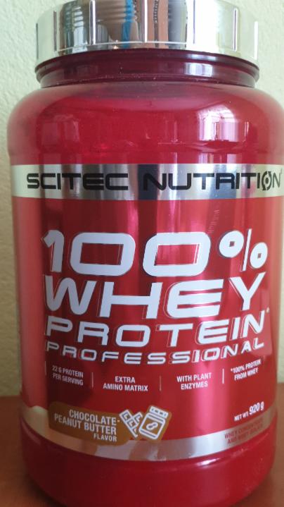 Fotografie - SCITEC NUTRITION 100% WHEY PROTEIN PROFESIONAL CHOCOLATE-PENAUT BUTTER FLAVOR